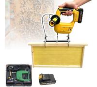 Atwynd Electric B-ee Shaker with 9 Speeds, Rechargeable B-ee Extractor B-eehive Remover with Storage Box, 150W Portable B-eehive Shaking Machine for B-ee Farm B-eekeepers Yellow-1Battery