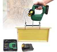 Atwynd Electric B-ee Shaker with 9 Speeds, Rechargeable B-ee Extractor B-eehive Remover with Storage Box, 150W Portable B-eehive Shaking Machine for B-ee Farm B-eekeepers Green-1Battery