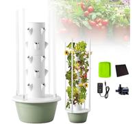 Atwynd Hydroponics Growing System Tower with LED Grow Lights, Pump and Movable Water Tank, Home Growing Vertical Gardening Kit for for Strawberries and Vegetables Cultivation 5Layer-LED