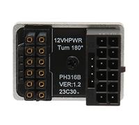 ATX 16Pin Male to 16Pin Female 180 Degree Angled Adapter, PCIe 5.0 HPWR GPU U Turn Angle Connector for Desktop PC with Aluminum Alloy Housing, 600W Power Support (Silver)