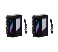 ATX 24 Pin to 180 Power Plug Adapter with Mirror ARGB Light(Black)