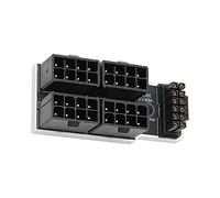 ATX 4 8P Up Angled Adapter, 180 Degrees ATX 8 Pin 4 Port to 12VHPWR ATX3.0 PCIE 5.0 16 Pin Power Module Adapter, 180 Degrees, No Bending Required, Aluminum Alloy, Stable