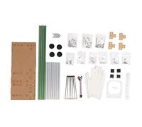 ATX Computer Open Case Bracket, Aluminum Alloy DIY Bare Frame, Good Heat Dissipation Support 4 PCI Slot, Open Design Mining Rig Frame for Home PC Builders and Enthusiasts (Green Silver)