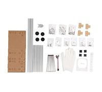 ATX Computer Open Case Bracket, Aluminum Alloy DIY Bare Frame with 4 PCI Slots, Open Test Bench Chassis for ATX Motherboard and Mining Rig, Good Heat Dissipation Design (Silver)