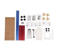 ATX Computer Open Case Bracket, DIY Bare Frame for Mining Rig, Aluminum Alloy Test Bench with 4 PCI Slots, Good Heat Dissipation Design for Home PC Builders and Enthusiasts (Blue Red)