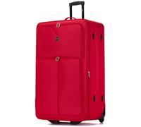ATX Luggage 32" Extra Large Suitcase Expandable Durable Lightweight Hold Check in Trolley Case with 2 Wheels and Built-in 3 Digit Combination Lock (Red, 134 Liters)