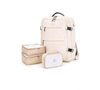 ATX Luggage 40x30x20cm Wizz Air Cabin Backpack Underseat Travel Bag Lightweight Carry On with Packing Cubes Set | Beige