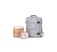 ATX Luggage 40x30x20cm Wizz Air Cabin Backpack Underseat Travel Bag Lightweight Carry On with Packing Cubes Set | Stone Grey