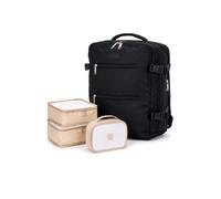 ATX Luggage 45x36x20cm EasyJet Cabin Backpack Airline Approved Underseat Travel Bag, Lightweight Ruscksack with Packing Cubes | Black