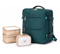 ATX Luggage 45x36x20cm EasyJet Cabin Backpack Airline Approved Underseat Travel Bag, Lightweight Ruscksack with Packing Cubes | Forest Green