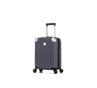 ATX Luggage 55x36x20cm Cabin Suitcase Lightweight Durable ABS Small Suitcase with 4 Dual Spinner Wheels and Built-in 3 Digit Combination Lock (Pewter Grey, 21Inches, 33Liter)