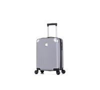 ATX Luggage 55x36x20cm Cabin Suitcase Lightweight Durable ABS Small Suitcase with 4 Dual Spinner Wheels and Built-in 3 Digit Combination Lock (Silver, 21Inches, 33Liter)