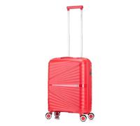 ATX Luggage 55x40x20cm Cabin Suitcase Lightweight Durable Polypropylene Small Suitcase with 4 Dual Spinner Wheels and Built-in TSA Lock (Red, 21 Inches, 44 Liters)