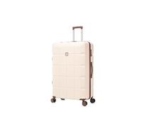 ATX Luggage Extra Large Suitcase Hold Check in Super Lightweight Durable ABS Hard Shell Suitcase with 4 Dual Spinner Wheels and Built-in TSA Lock (Off-Whte/Brown,132 Liter)