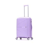 ATX Luggage Medium Suitcase Expandable Unbreakable Polypropylene Hard Shell Hold Check in Fits 23-26KG Super Lightweight with 4 Dual Spinner Wheels and Built in TSA Lock (Lavander, 86 Liters)