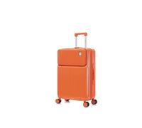 ATX Luggage Medium Suitcase Hold Check-in, Super Lightweight Durable Premium PC 4 Dual Spinner Wheels, Built-in TSA Lock and 3 Packing Cubes Included (Electric Orange, 65 Liters)