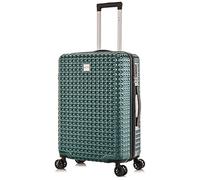 ATX Luggage Medium Suitcase PC+ABS Hard Shell Hold Check in Super Lightweight 4 Dual Spinner Wheels Built-in TSA Lock (Forest Green, 65litres)