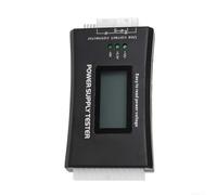Atx Power Supply Tester With Lcd Display, Digital Voltmeter For 24-pin 20-pin For Sata And For Pcie Connectors, Pc Diagnostic Tool Black(plastic black)