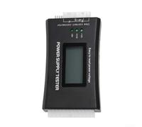 ATX Power Supply Tester with LCD Screen for PC Diagnostics - Detects 20/24 Pin for sata for pcie Voltages - Black Unit(plastic black)