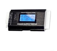 ATX Power Supply Voltage Tester with LCD Display Real-Time Voltage Monitoring for 3.3V 5V 12V +5VSB +PG Detection Supports 24-Pin 20-Pin for SATA PCI-E 8-Pin 4-Pin Floppy Black(Aluminum alloy black)