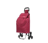 ATX Premium 59L Stair Climber Shopping Trolley Lightweight Hard Wearing & Foldaway Trendy Folding/Collapsible Push/Pull Carts for Easy Storage with 6 Wheels (59L, Maroon)
