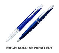 Cross ATX Rollerball Pen Translucent Blue Lacquer Finish Black Ink