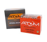 ATX20L-BS - Atom Gel Motorcycle Battery Factory Sealed 12V 20Ah