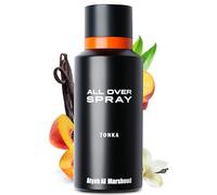 Atyab Al Marshoud Tonka All Over Spray (125 mL) - Long-Lasting (Up to 24 Hours), Unisex Body Mist, Warm Tonka & Vanilla with Cardamom and Peach, Premium Body Spray for Women & Men