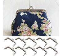 Atyhao 10pcs Purse Frame, 8.5cm Square Metal Clasp Lock Clip for Leather Bag Making DIY Craft Supplies for Women Handbag Designers Sewing Enthusiasts