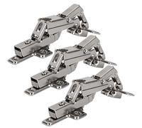 Atyhao 3Pcs 175 Degree Cabinet Hinges, Kitchen Cupboard Doors Hinges Concealed Soft Close Hinges with Screws for Kitchen Cabinet Doors Wardrobe Doors Bookcases