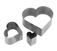 Atyhao 3Pcs Hollow Punch Cutter Set, 15mm 30mm 50mm Heart Shape Leather Cutting Dies Set for DIY Leather Craft(heart shape)