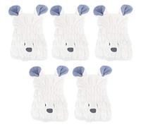 Atyhao 5pcs Hair Drying Towel Cap Coral Fleece Bath Hair Hat Cartoon Cute Ear Shape Easy to Use Super Absorbent Microfiber Hair Towel for Children