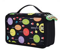 Atyhao 72 Slots Colored Pencil Case, Portable Zippered Large Capacity Pencil Bag with Organized Compartments for Artists Students Kids School Office Home Use