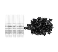 Atyhao Cat Nail Caps 100Pcs, Soft Claw Cover Protector with Adhesive Applicators for Cats Kitten Safe Anti Scratch, Black S for Indoor Outdoor Play Grooming Travel