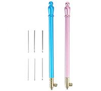 Atyhao Crochet Hook Set Embroidery Needles, Ergonomic Soft Grip Knitting Tools for Arthritic Hands, Aluminum Crochet Hooks for DIY Beading Sewing Craft, Beginner Starter Kit with Case