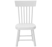 Atyhao Dollhouse Furniture, White 1:12 Miniature Wooden Dining Chair Model for Home Ornaments Decorative Accessories for Dollhouse Decor