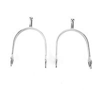 Atyhao Equestrian Spurs, Stainless Steel Ball Spurs English-Style Riding Horse Accessory ound Head English Spur Harmless to The Horse