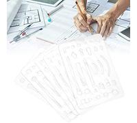 Atyhao Erasing Shield 27 Holes, Stainless Steel Drafting Template for Drawing, Transparent Engineering Tool for Students Architects Artists