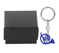 Atyhao French Horn Keyring, Mini Musical Instrument Keychain for Bag Backpack Purse Charm, Metal Car Key Chain Decoration Accessory Musician Band Lover
