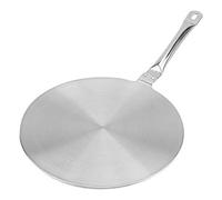 Atyhao Induction Converter Heat Diffuser Simmer Ring Plate,Stainless Steel Heat Diffuser Induction Plate with Stainless Handle(24cm)