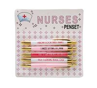 Atyhao Nurse Ballpoint Pens 5Pcs Retractable Funny Ballpoint Pens for Nurses Doctors Students Teachers Hospital Office Supplies Black Ink 3.5mm Nib