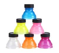 Atyhao Pack of 6 Mixed Colours Reusable Clip-On Can Convert Soda Savers Bottle Caps for Cool Coke Drink Lids