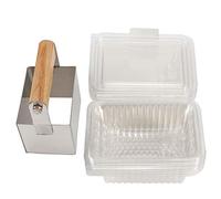 Atyhao Stainless Steel Comb Honey Cutter Scraper with Plastic Box Cutting Tools Beekeeping Accessory Supplies