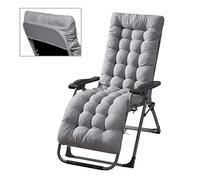 Atyhao Sun Lounger Cushions, Thick Replacement Garden Sunlounger Cushions, Only Lounge Cushion Pad for Outdoor Garden Recliner Chaise Lounge Chair (Grey)