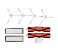 Atyhao Sweeping Robot Brush Kit Replacement Accessories for Mijia 1C for F9 1T for Mi Robot Vacuum Mop, 2 x Main Brushes, 2 x Filter Screens, 4 x Side Brushes, 1 x Comb
