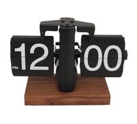 Atyhao Vintage Flip Down Clock withBase, Easy to Read Cards, Perfect for Home Decor, 12 Hour Time (Black)