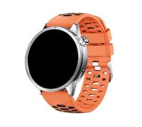 ATYJMOK Two Tone Perforated Sports Silicone Watch Strap Suitable Fit For Xiaomi Watch S5 Series(Orange-Black)