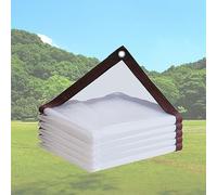 ATYUJKB Clear Tarpaulin Waterproof 7x8m, Extra Heavy Duty Tarp, Clear Tarps with Grommets, Transparent Plastic Tarp Outdoor, Boat Tarps Covers Weather Proof, for Home, Boats