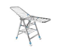 ATYUJKB Portable Clothes Drying Rack Outdoor, Laundry Stand Organizer with Wheels, Space Saving Garment Rack, Stainless Steel Laundry Stand, Easy Storage (180cm/71in)