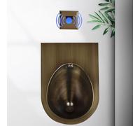 ATYUJKB Wall-Mounted Urinal 304 Stainless Steel Urinal, Men's Commercial Flushing Urinal, Automatic Sensor Urinal Toilet, Public Toilet Easy to Install, Outdoor Toilet (C)